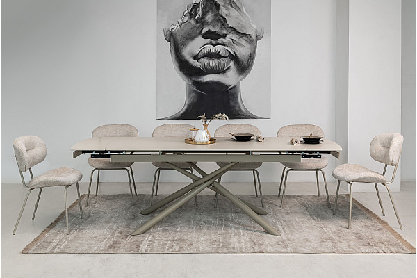 Стул Vetro Mebel M-120 Жемчужный-капучино ткань-17