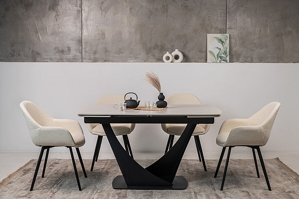 Стілець Vetro Mebel M-160 Айворі Тканина Букле-5