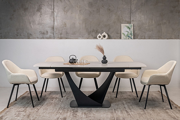 Стілець Vetro Mebel M-160 Айворі Тканина Букле-6