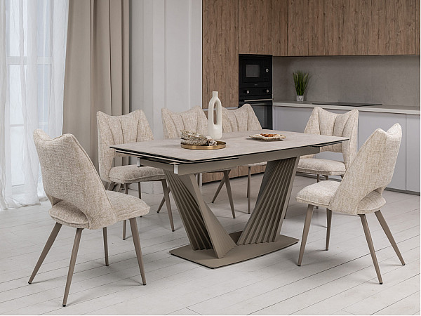 Стілець Vetro Mebel M-217 Тофу/капучіно тканина-7