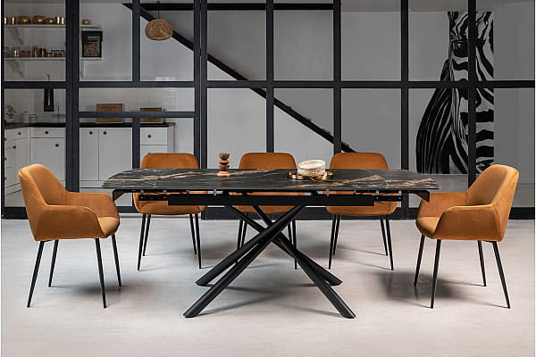 Стілець Vetro Mebel M-220 Карамель/чорний-7