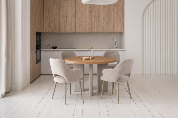 Стілець Vetro Mebel M-234 Натуральний льон/капучино-3