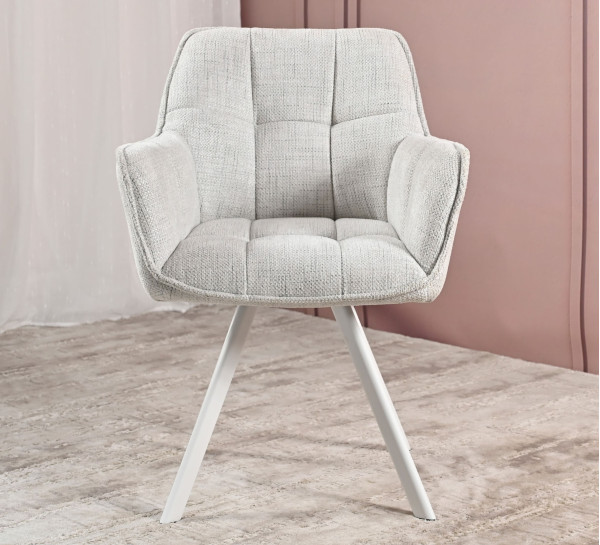 Стілець Vetro Mebel M-235 Сніжно-білий/білий-2