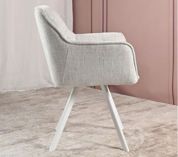 Стілець Vetro Mebel M-235 Сніжно-білий/білий-3