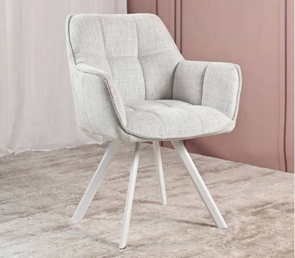 Стілець Vetro Mebel M-235 Сніжно-білий/білий-1