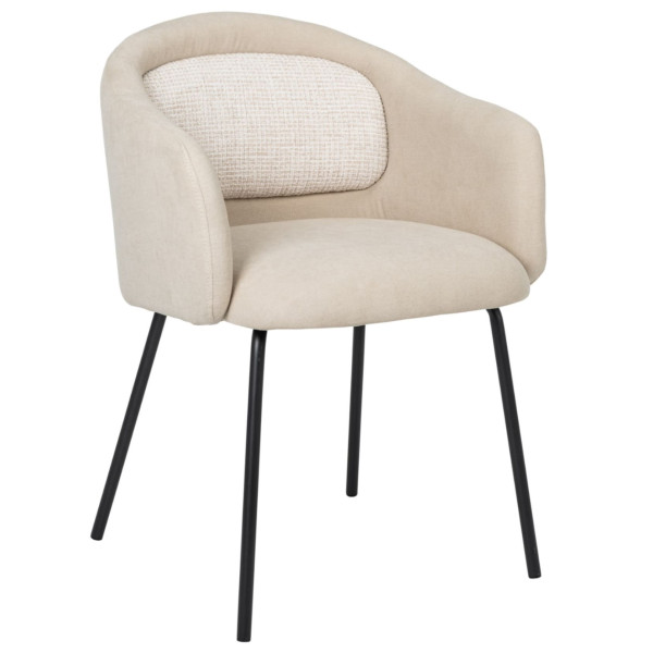 Стул Vetro Mebel M-242 Кокосовое молоко/черный-0