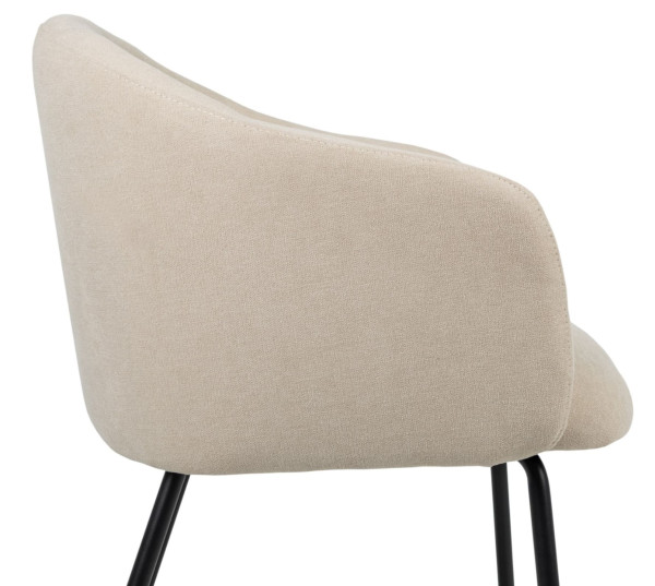 Стул Vetro Mebel M-242 Кокосовое молоко/черный-6