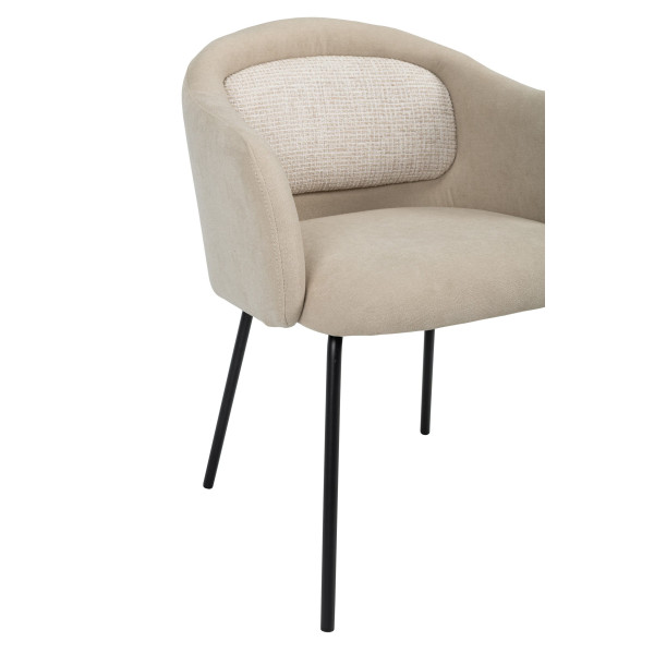 Стул Vetro Mebel M-242 Кокосовое молоко/черный-5