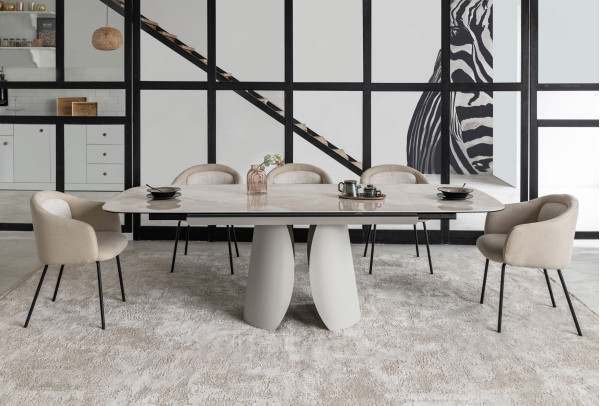 Стул Vetro Mebel M-242 Кокосовое молоко/черный-12