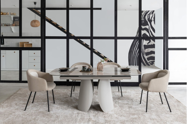 Стул Vetro Mebel M-242 Кокосовое молоко/черный-11