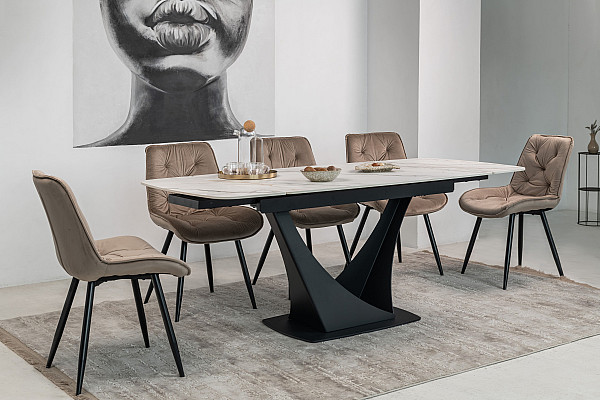 Стілець Vetro Mebel M-48 Капучіно велюр-1