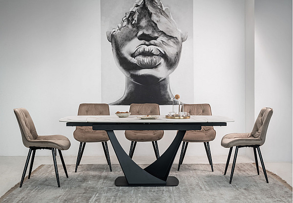 Стілець Vetro Mebel M-48 Капучіно велюр-4