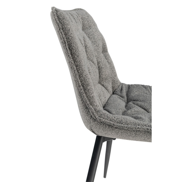 Стілець Vetro Mebel M-78 Сірий букле/чорний-11