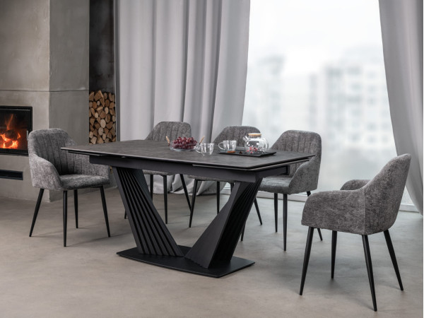 Стілець Vetro Mebel M-95 Попільний/чорний-7