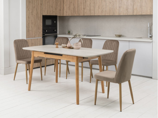 Стул Vetro Mebel N-44 Капучино/Дуб велюр-1