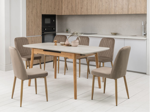 Стул Vetro Mebel N-44 Капучино/Дуб велюр-2