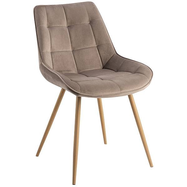 Стул Vetro Mebel N-45 Капучино велюр/дуб-0