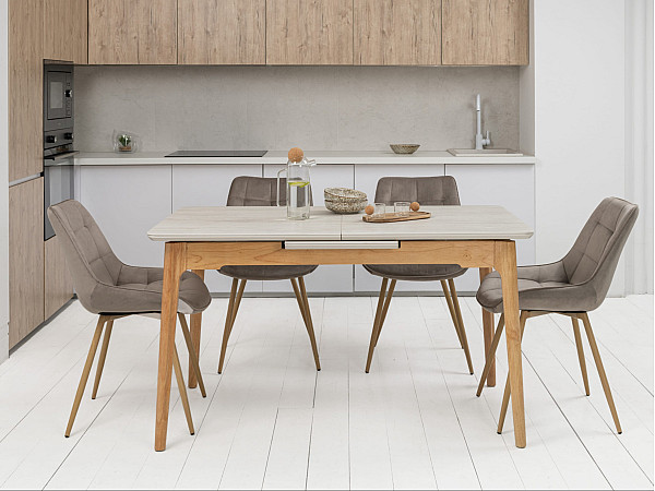 Стул Vetro Mebel N-45 Капучино велюр/дуб-3