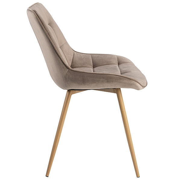 Стул Vetro Mebel N-45 Капучино велюр/дуб-6