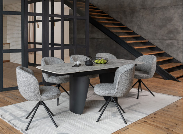 Стул поворотный Vetro Mebel R-160 Графитовый/черный-4