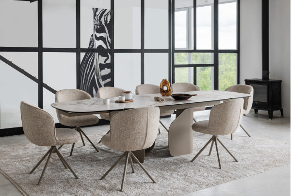 Стілець поворотний Vetro Mebel R-160 Френч ваніль/капучіно-6