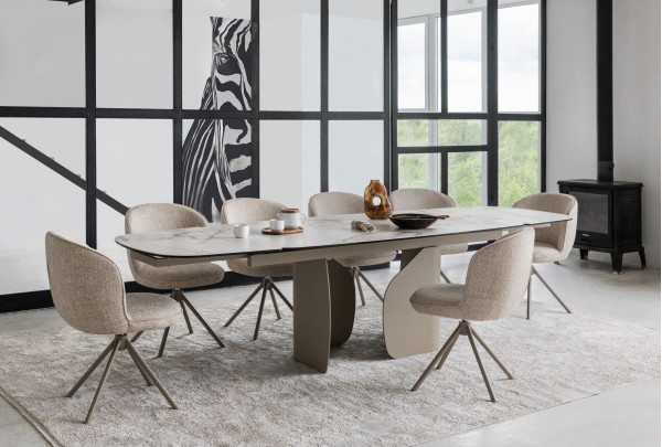 Стілець поворотний Vetro Mebel R-160 Френч ваніль/капучіно-5