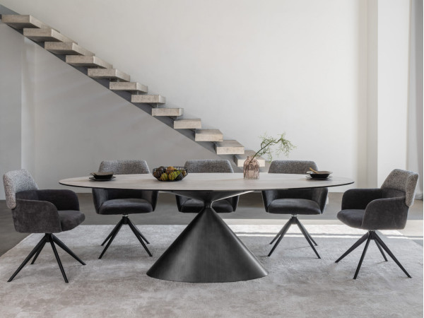 Стул поворотный Vetro Mebel R-165 Пепельный/черный-1