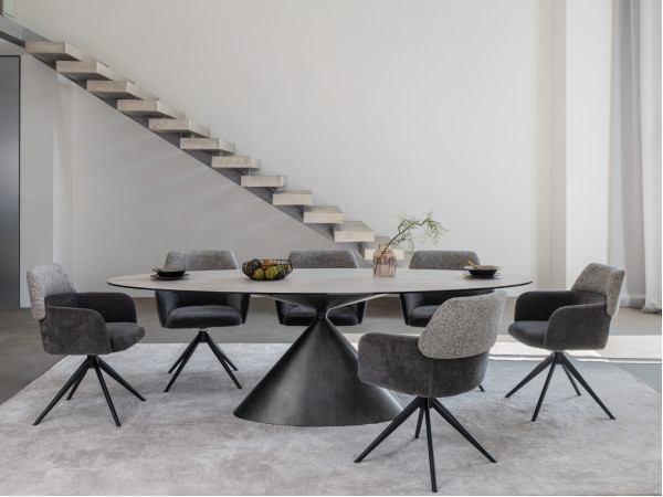 Стул поворотный Vetro Mebel R-165 Пепельный/черный-2