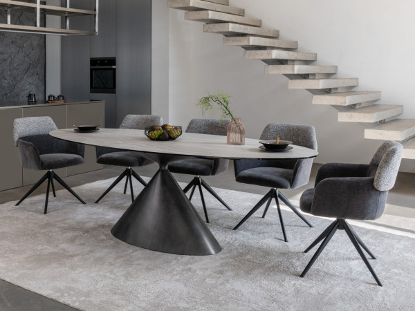 Стул поворотный Vetro Mebel R-165 Пепельный/черный-3