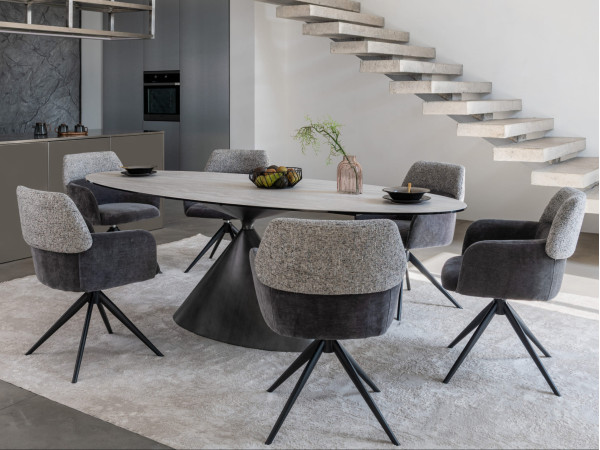 Стул поворотный Vetro Mebel R-165 Пепельный/черный-4