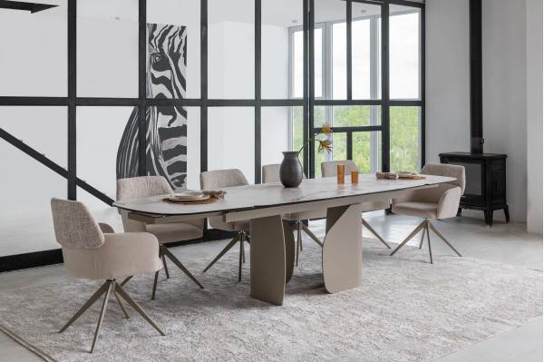 Стілець поворотний Vetro Mebel R-165 Тофу/капучіно-3