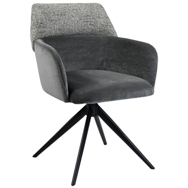 Стул поворотный Vetro Mebel R-165 Пепельный/черный-0