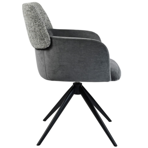 Стул поворотный Vetro Mebel R-165 Пепельный/черный-12