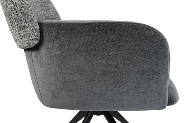 Стул поворотный Vetro Mebel R-165 Пепельный/черный-19