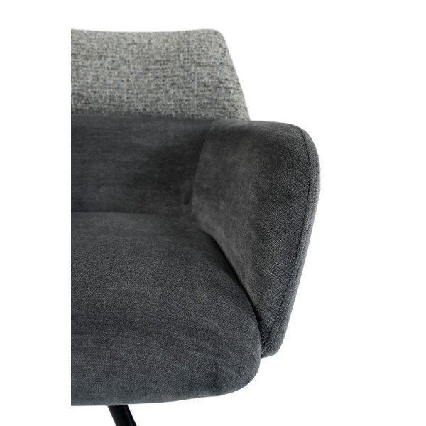 Стул поворотный Vetro Mebel R-165 Пепельный/черный-16