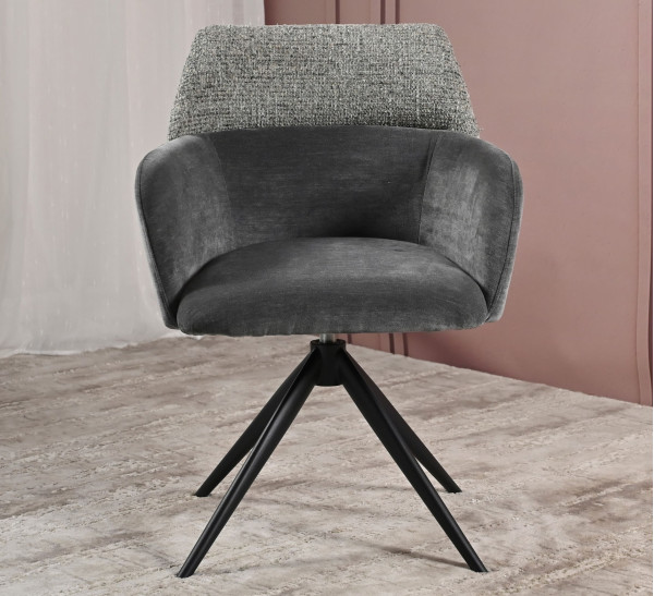 Стул поворотный Vetro Mebel R-165 Пепельный/черный-7