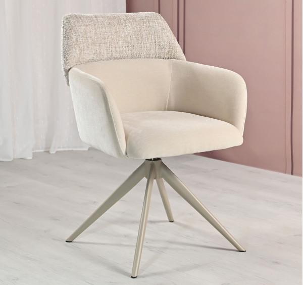 Стілець поворотний Vetro Mebel R-165 Тофу/капучіно-5