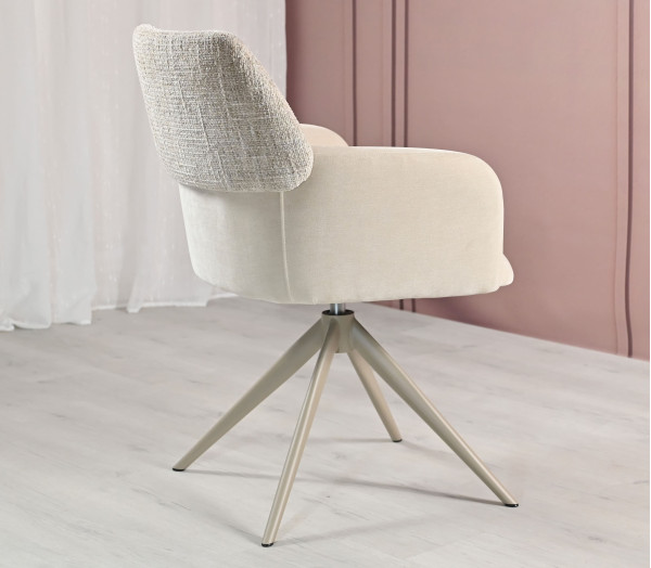 Стілець поворотний Vetro Mebel R-165 Тофу/капучіно-8