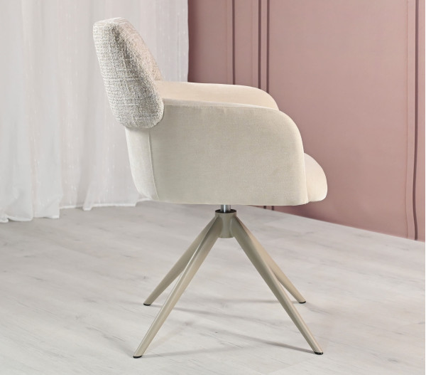 Стілець поворотний Vetro Mebel R-165 Тофу/капучіно-7