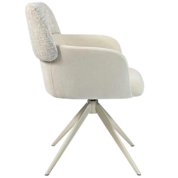 Стілець поворотний Vetro Mebel R-165 Тофу/капучіно-11