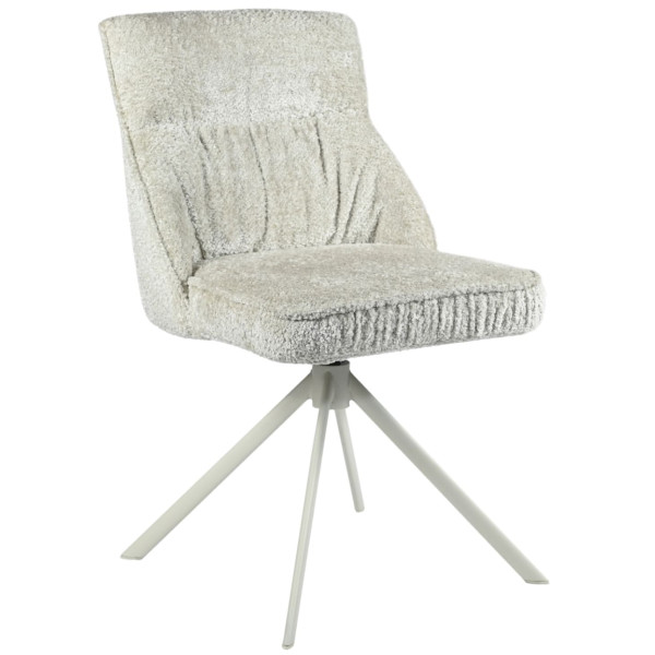 Стул поворотный Vetro Mebel R-168 Жемчужный нюд/белый-0