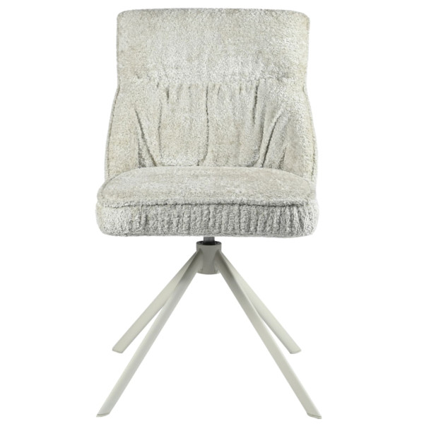 Стул поворотный Vetro Mebel R-168 Жемчужный нюд/белый-9