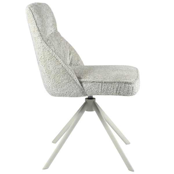 Стул поворотный Vetro Mebel R-168 Жемчужный нюд/белый-10