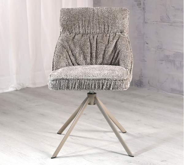 Стілець поворотний Vetro Mebel R-168 Перлинний тауп/капучіно-4