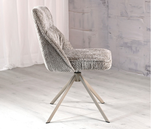 Стілець поворотний Vetro Mebel R-168 Перлинний тауп/капучіно-5