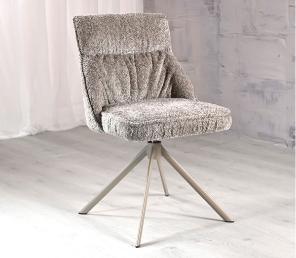 Стілець поворотний Vetro Mebel R-168 Перлинний тауп/капучіно-3