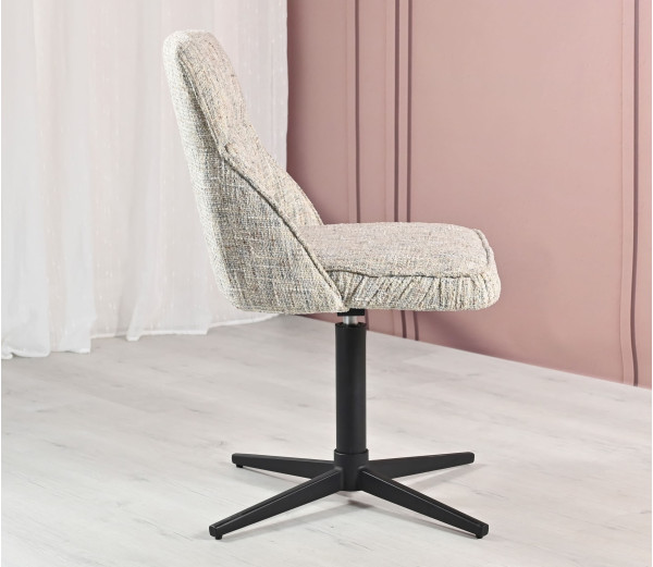 Стул поворотный Vetro Mebel R-170 Серебряный/черный-3