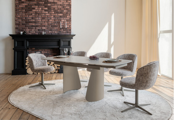 Стул поворотный Vetro Mebel R-175 Карамельный/капучино-4