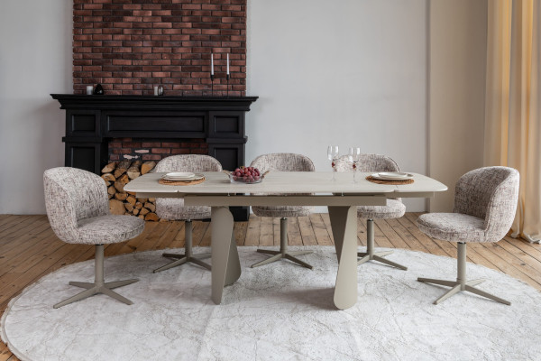 Стул поворотный Vetro Mebel R-175 Карамельный/капучино-2