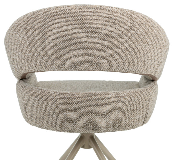 Стул поворотный Vetro Mebel R-180 Бежевый лен/капучино-7